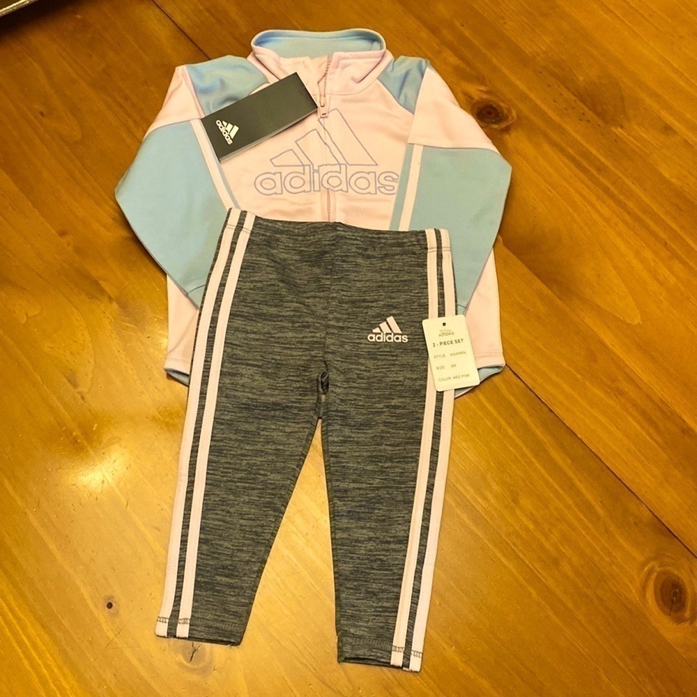 Adidas 2 Piece Track Set 9 months NWT
